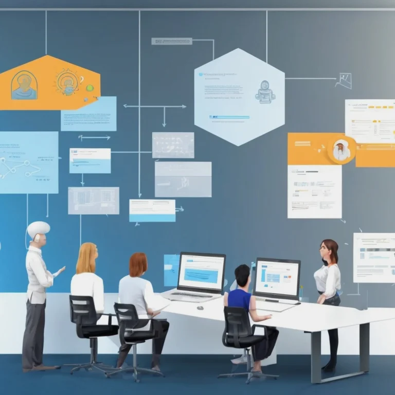 Team collaborating on AI workflow automation training at taskflowhub